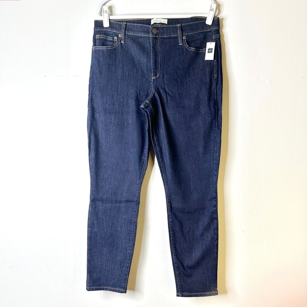 GAP 1969 Jean Women 32 S Dark Wash Stretch‎ Mid Rise True Skinny NWT